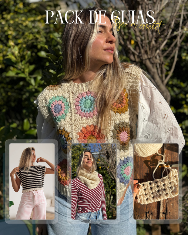 PREVENTA Pack EXCLUSIVO + DE 7 PROYECTOS PARA TEJER- Tejer con Aleli + TIPS de crochet