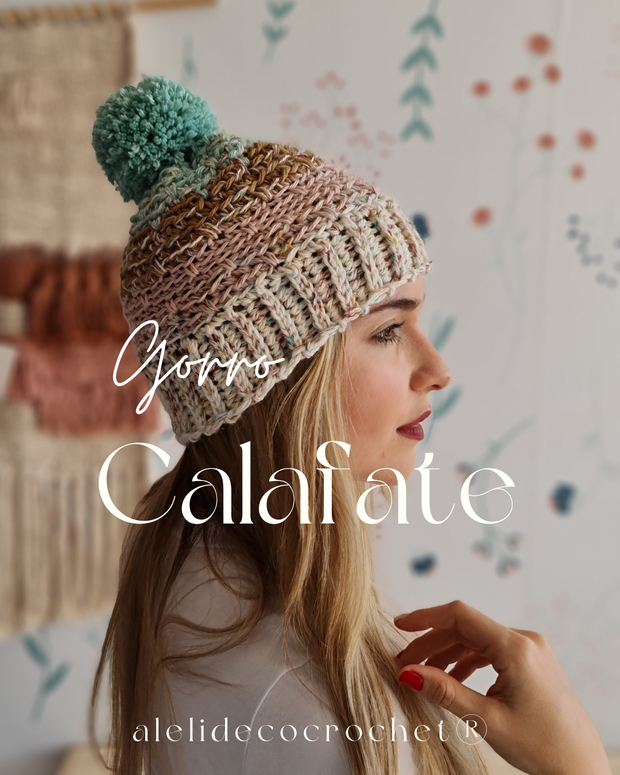 Guía de tejido- Tejido circular aplicado a un Gorro + cómo crear tus propios hilados-gorro Calafate