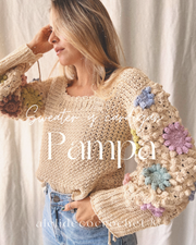 Curso Online de crochet- Cómo tejer mangas con motivos hexagonales? Sweater y Cárdigan Pampa. Versión verano y versión invierno.