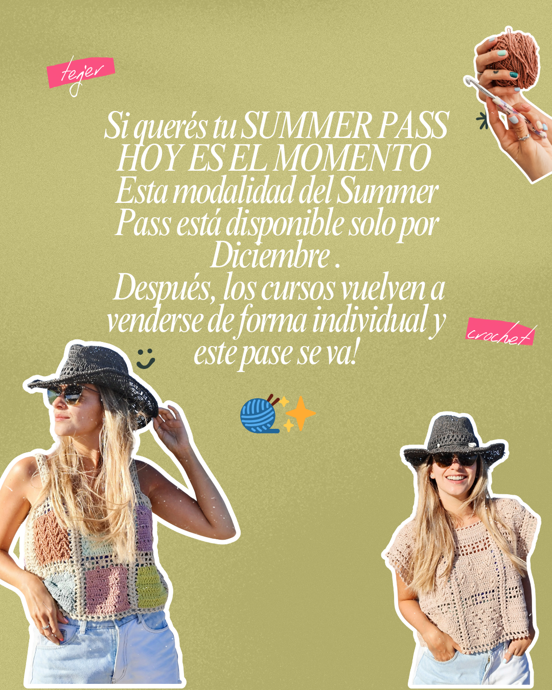 SUMMER PASS ALELÍ- La biblioteca completa de cursos para tejer todo el verano