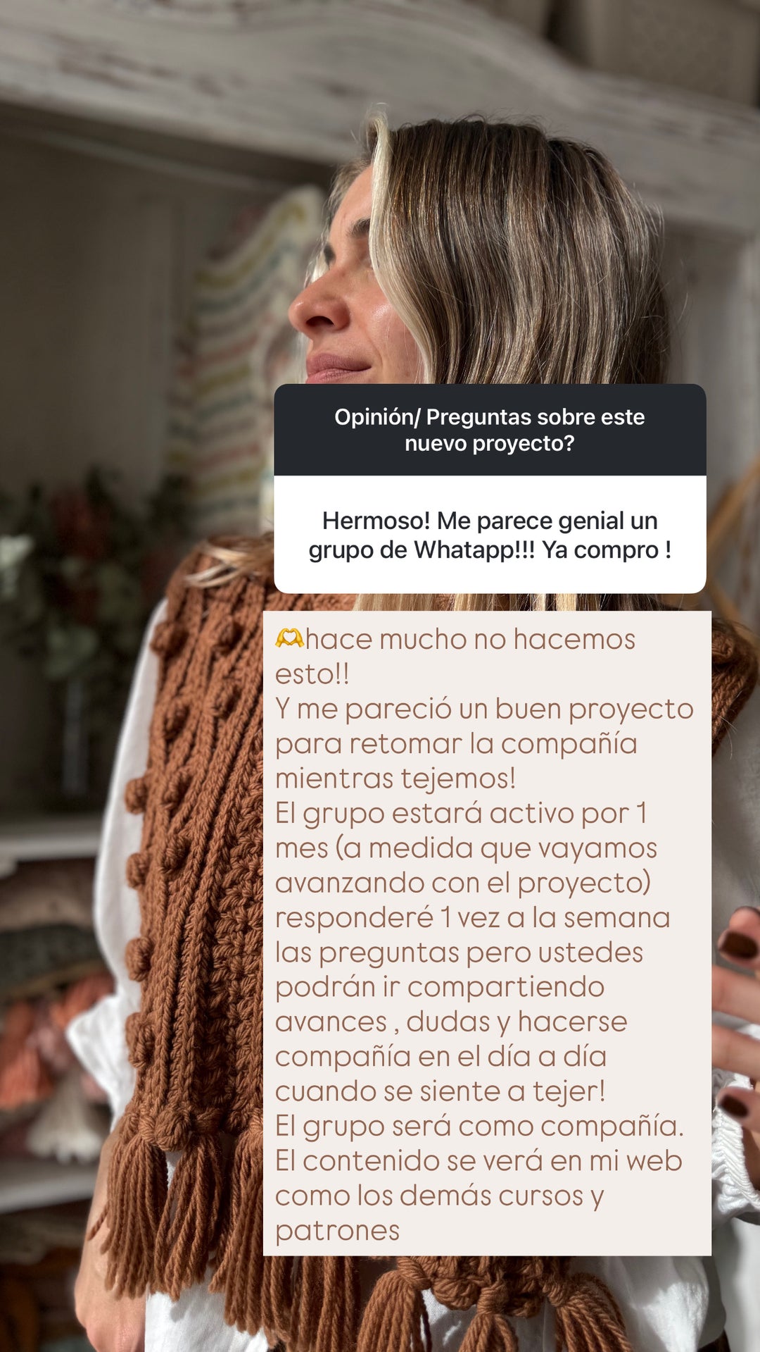 Patrón Poncho Mocha Mousse- fromato curso