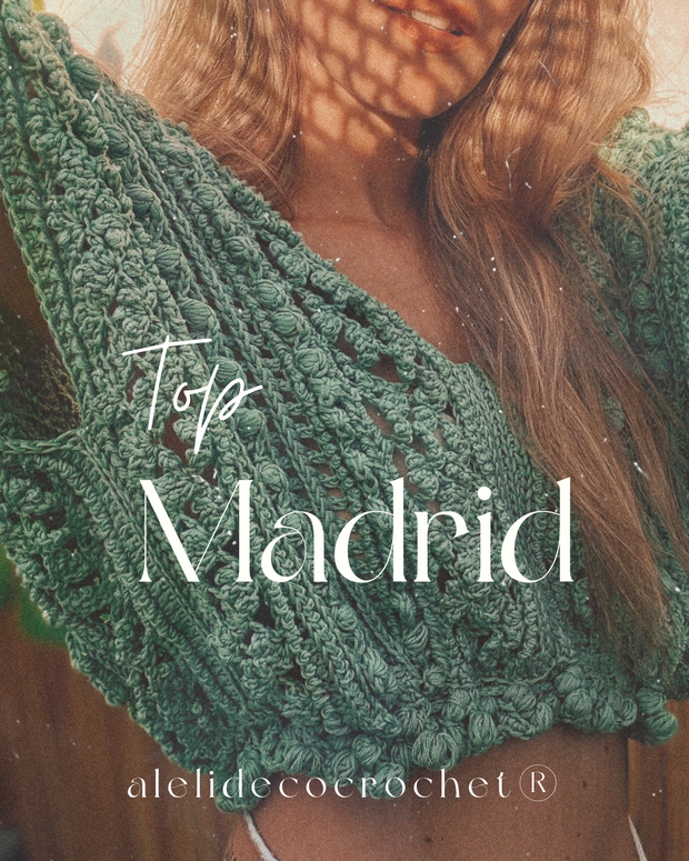 Curso online de crochet ¿Cómo partir de una única textura para crear una prenda? Tejido vertical- Top Madrid