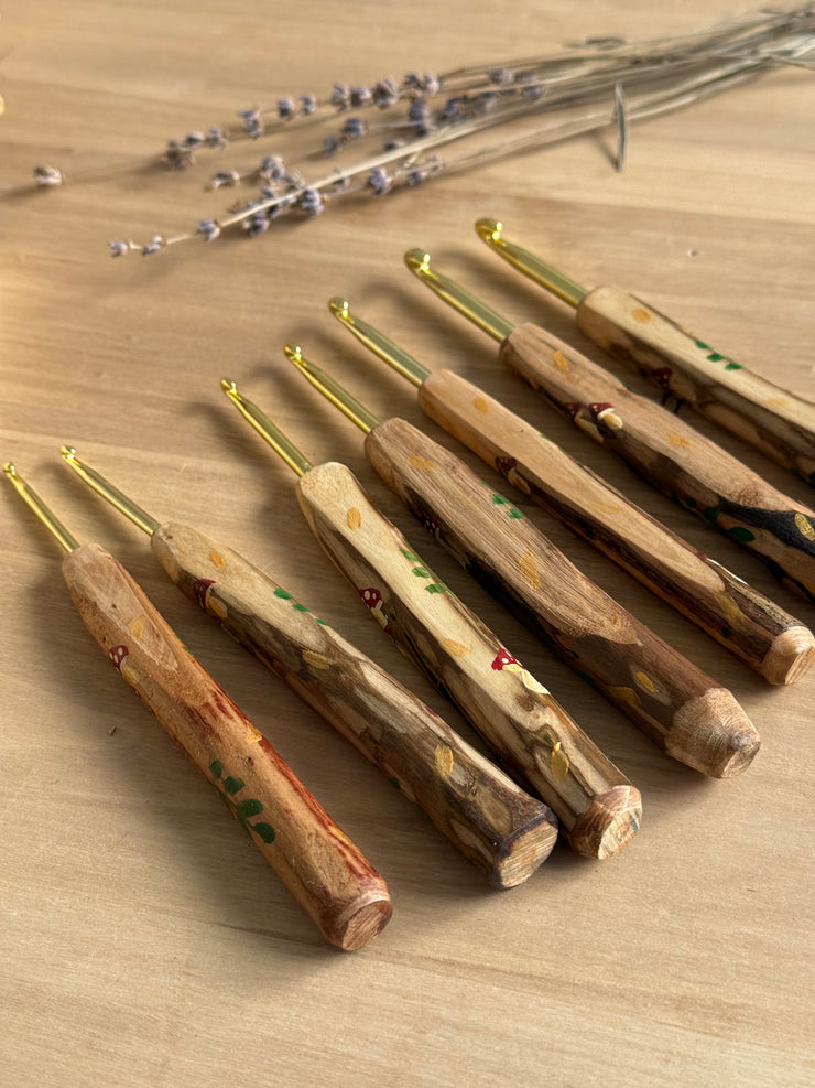 Set 4 varitas mango de madera edición otoño-25% off