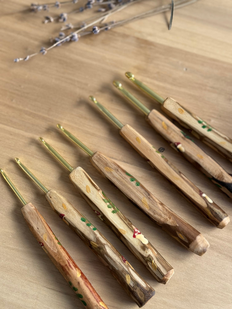 Set 4 varitas mango de madera edición otoño-25% off