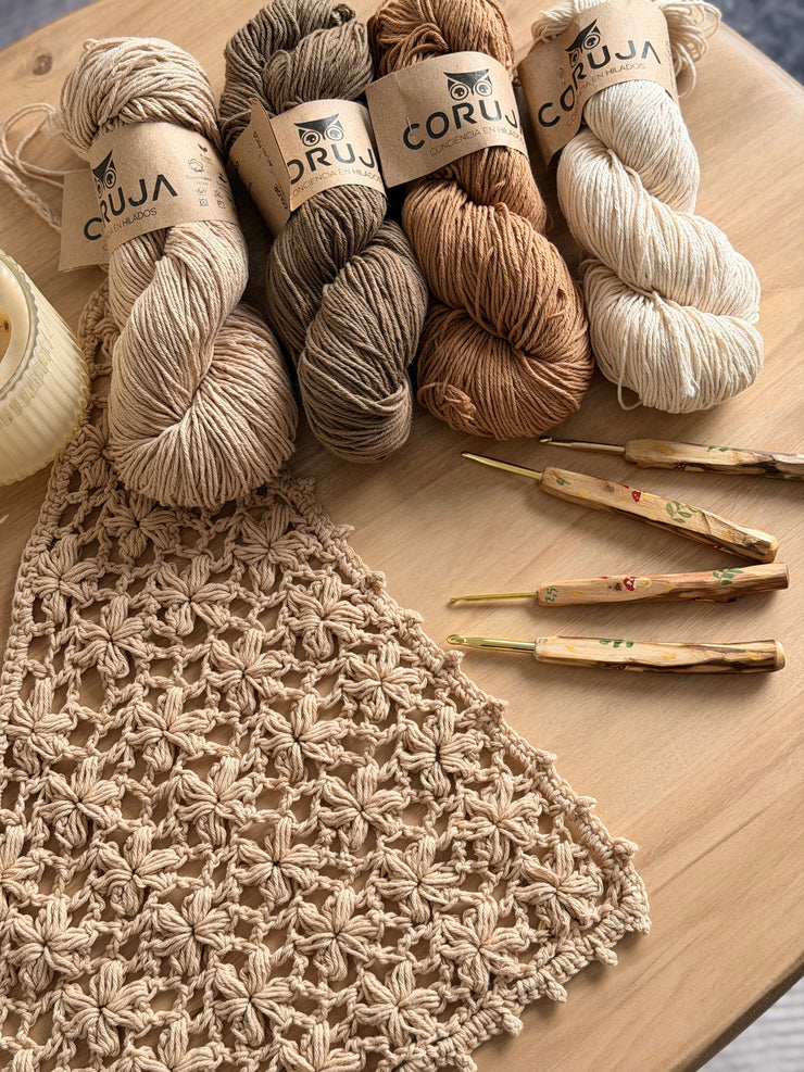 Kit Algodón incluye patrón Bandana flores + patrón pareo Ibiza