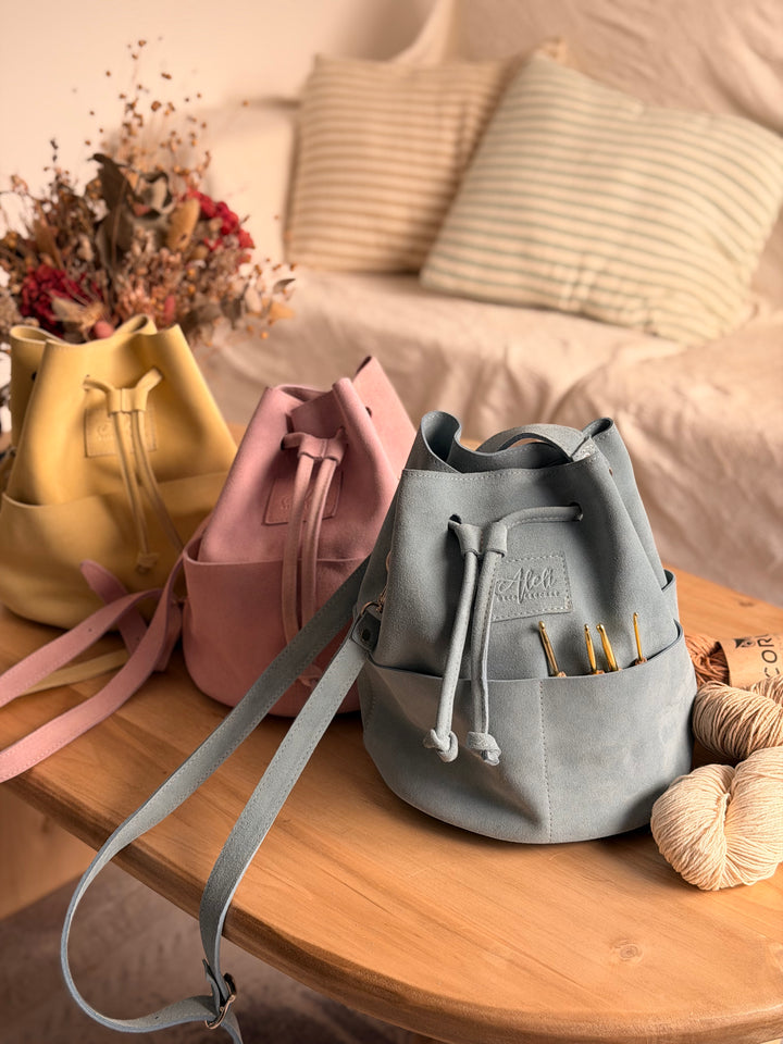 Bag Alelí -Modelo Bombón color CELESTE- mercadito Aleli SALE