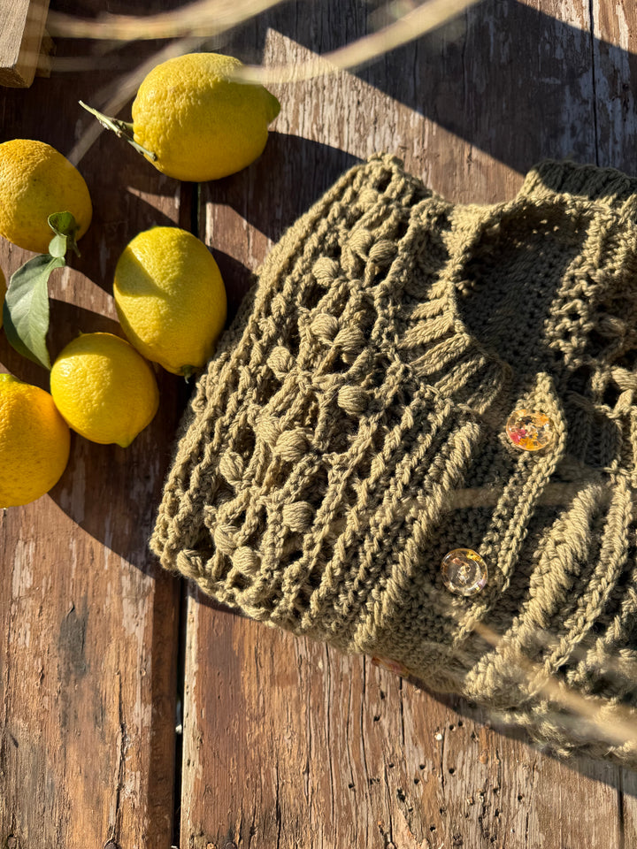 Patrón Camisa Sunset- Cómo tejer una camisa a crochet con mucha textura