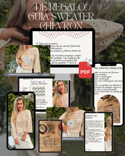 Preventa patrón Pollera pareo Nerja + Bonus de regalo: guia de tejido Sweater Chevron