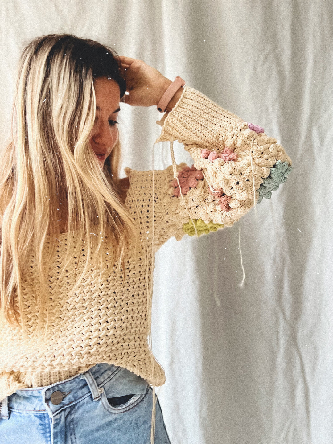 Curso Online de crochet- Cómo tejer mangas con motivos hexagonales? Sweater y Cárdigan Pampa. Versión verano y versión invierno.