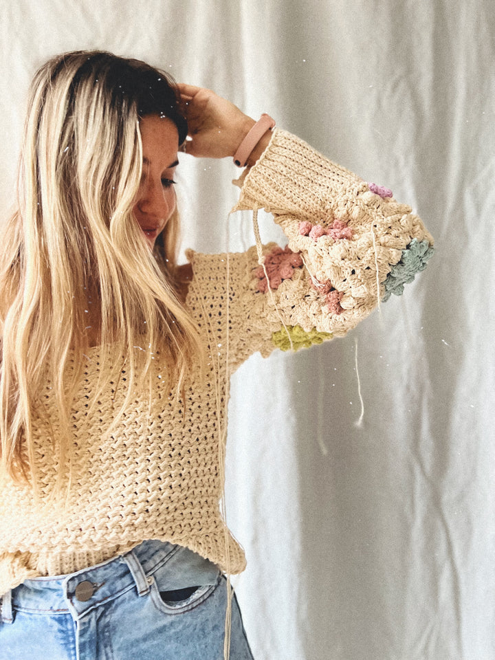 Curso Online de crochet- Cómo tejer mangas con motivos hexagonales? Sweater y Cárdigan Pampa. Versión verano y versión invierno.