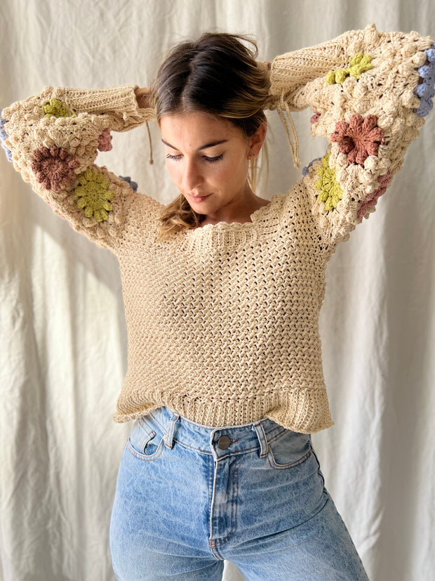 Curso Online de crochet- Cómo tejer mangas con motivos hexagonales? Sweater y Cárdigan Pampa. Versión verano y versión invierno.