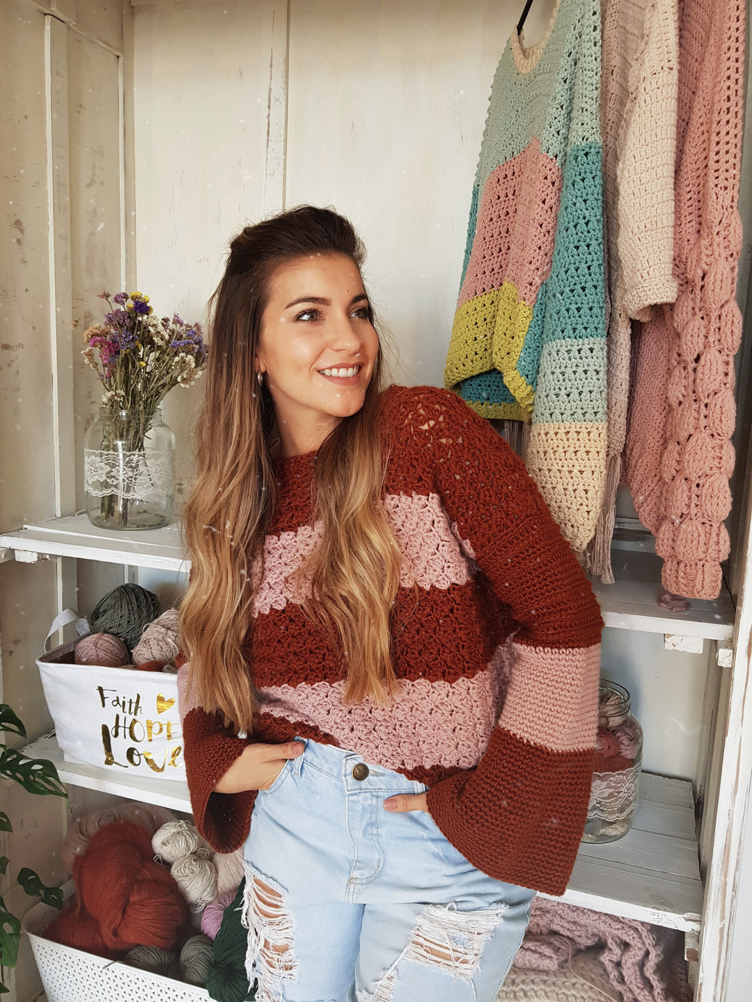 Curso online de crochet- Sos principiante? Tejé tu PRIMER prenda a crochet: Sweater Margarita