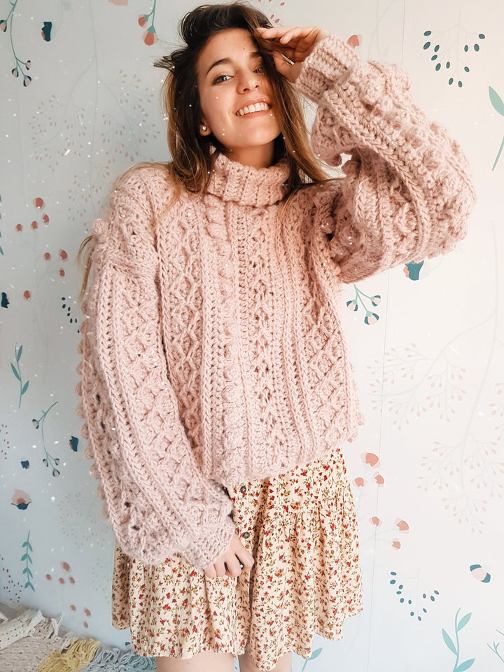 Curso online de crochet- Cómo tejer un cárdigan a partir de una textura imitación al tricot- Cárdigan Amapola + Bonus: patrón Sweater Amapola
