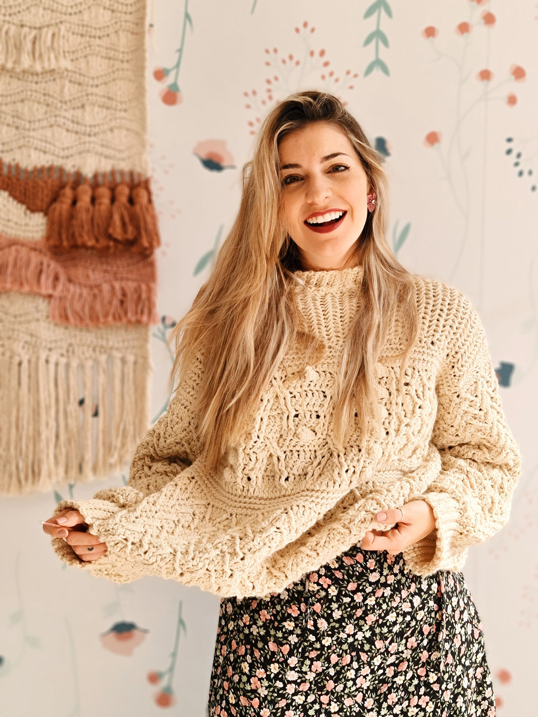 Curso online de crochet- 6 tramas diferentes formando una sola textura, para luego tejer una prenda única: Sweater Jacinto
