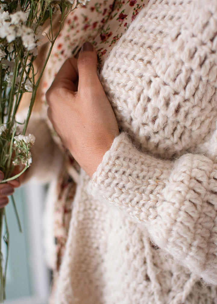 Cárdigan Jazmín + Patrón Gorro Burbuja de regalo