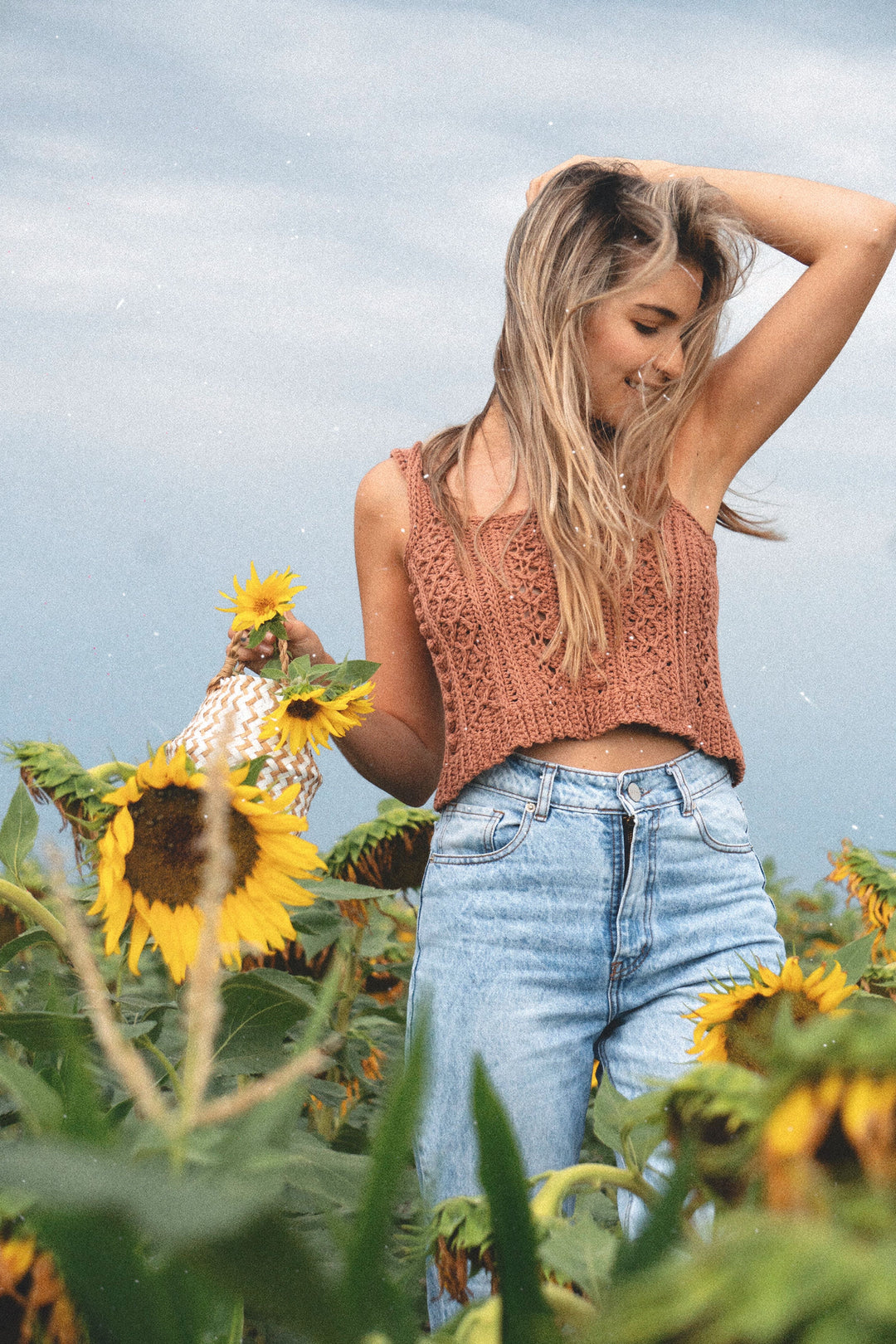 Guía de Tejido a crochet: Cómo tejer un Top a partir de una textura imitación al tricot- tejido vertical Top Otoño versión verano/versión invierno.