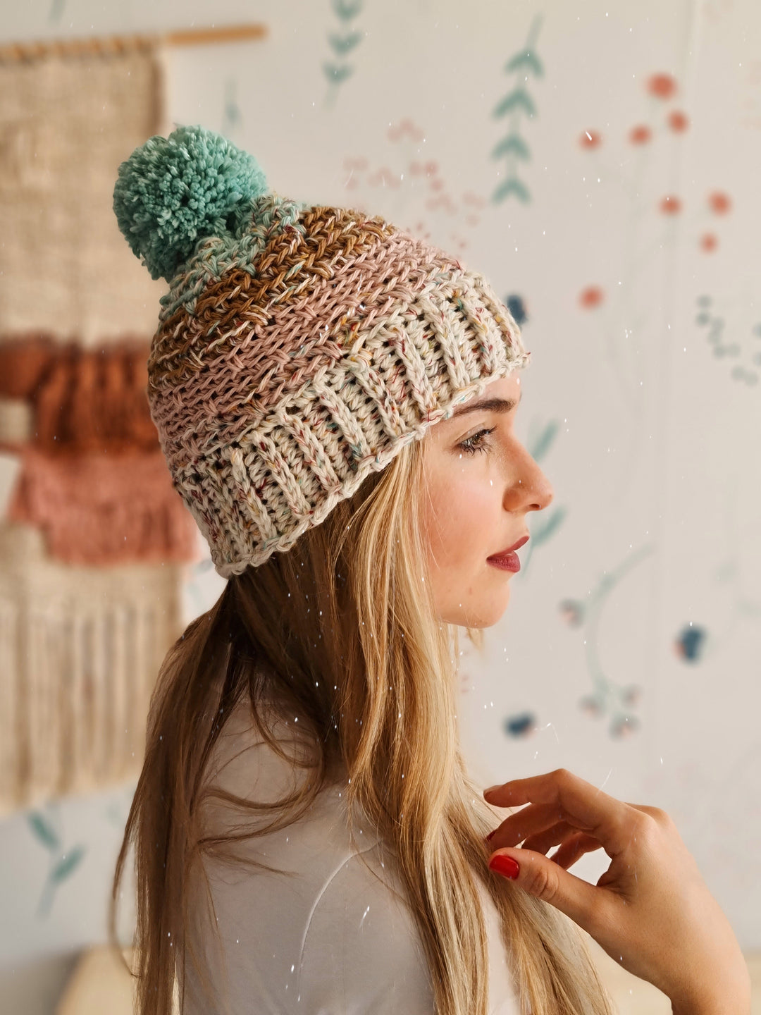 Guía de tejido- Tejido circular aplicado a un Gorro + cómo crear tus propios hilados-gorro Calafate