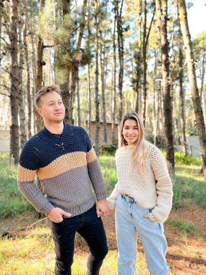 Guia de Tejido a crochet: Sweater para hombre: Sweater Sr. Alelí