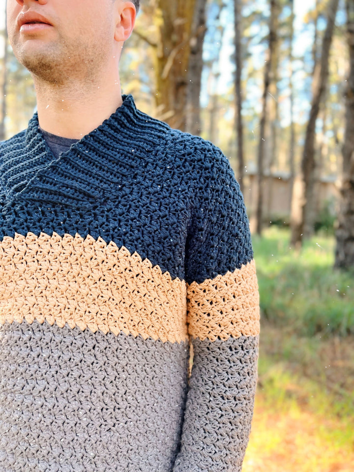 Guia de Tejido a crochet: Sweater para hombre: Sweater Sr. Alelí